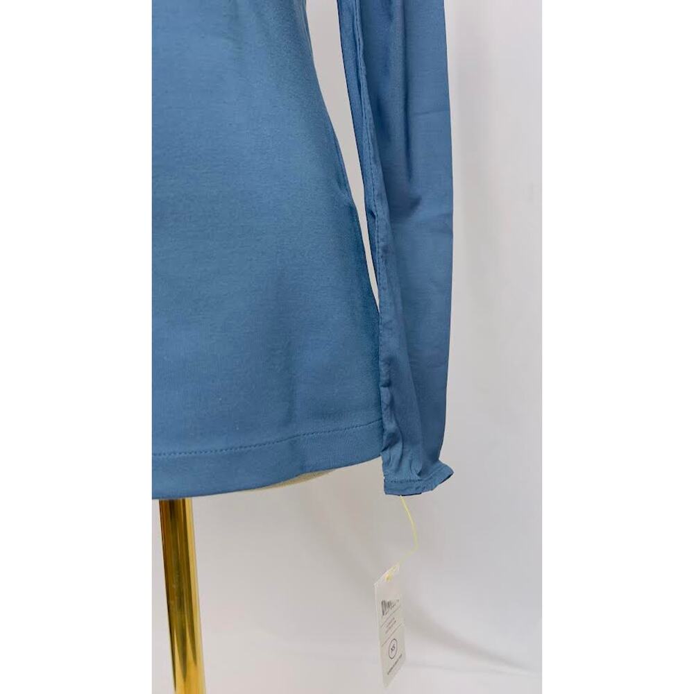 NWT! Kate Spade Saturday Sheer-Sleeve Top (L, Blue) - Picture 9 of 11